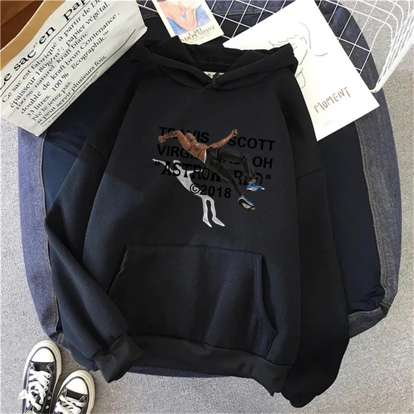Athen- Bedruckter Baumwoll-Hoodie für Damen