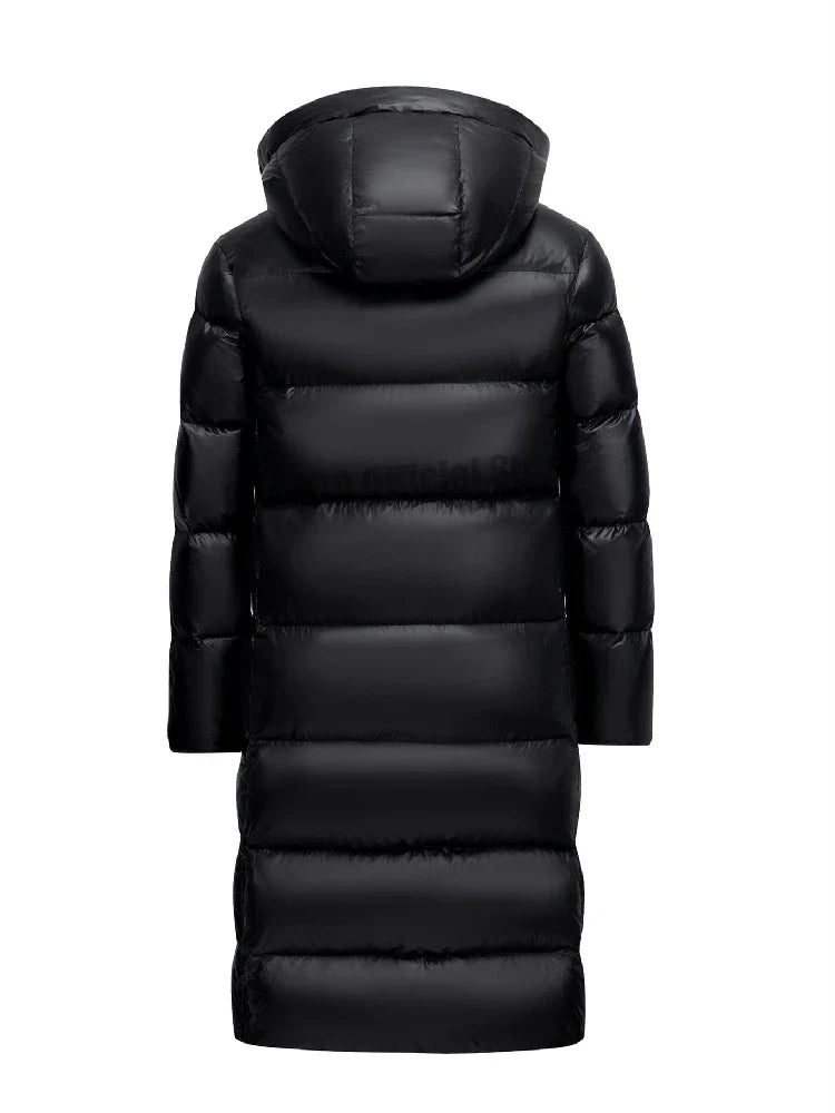 Bente - Lange Entendaunen-Winterjacke mit Kapuze für Männer und Frauen