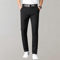 Hannes | Herren Slim Fit Chino Stretch Business Casual Modern Komfort in Schwarz