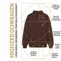 SoftLayer - Sweatshirt aus Hochwertigem, Dickem Strick mit Modernem Stehkragen! in Rotbraun