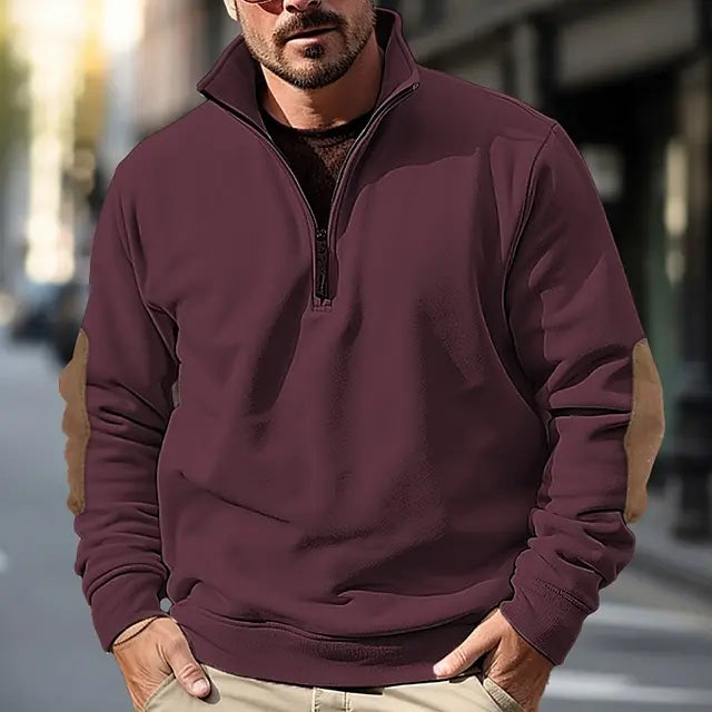 Pullover mit Viertelreißverschluss