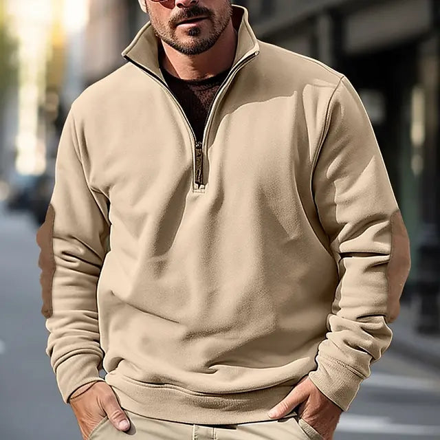 Pullover mit Viertelreißverschluss