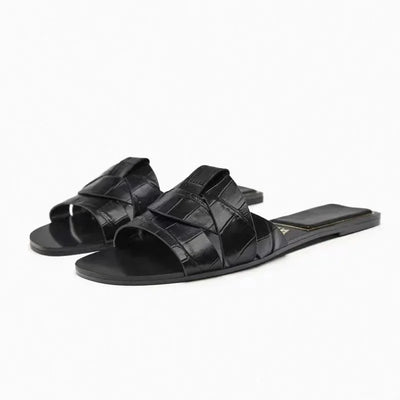 Nadiany | Chique Geflochtene Slip-On Sandalen