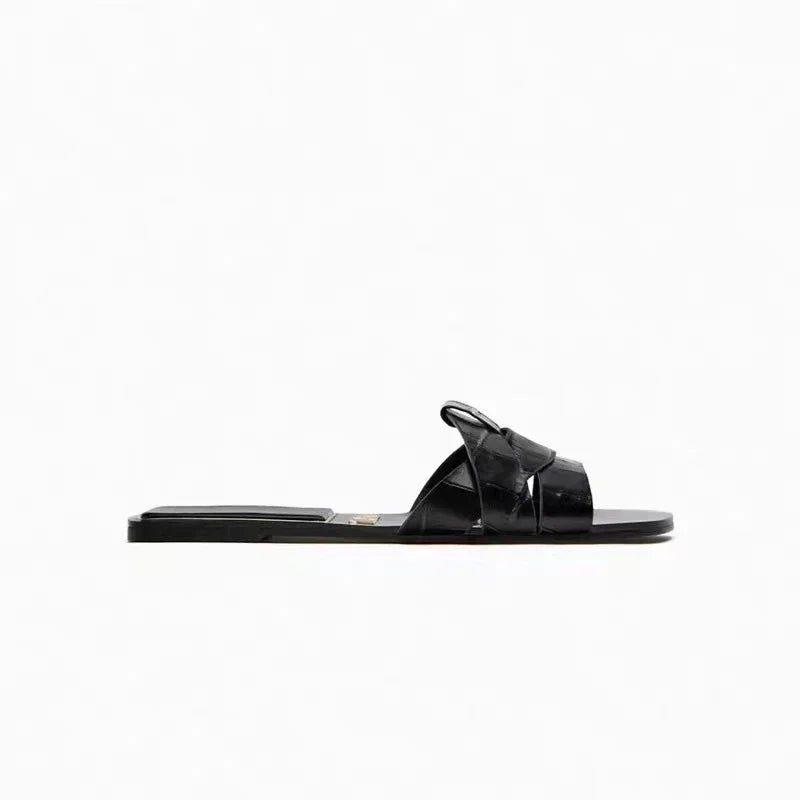 Nadiany | Chique Geflochtene Slip-On Sandalen