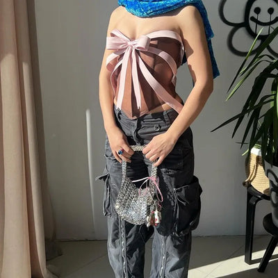 Isalella | Off-the-Shoulder Korsett mit Schleifen