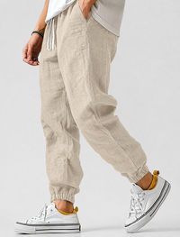 Hendrik | Herren Leichte Jogger Sommerhose in Khaki