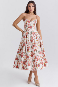 Sophia | Damen Kleid Schlankend Figurbetont Elegant Feminin Modern in Hellrosa