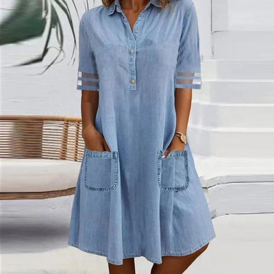Jill™ | Denim-Minikleid mit Seitentaschen