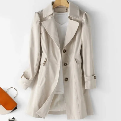 Eleganter Mid-Length Trenchcoat für Damen | Ideal für den Winter