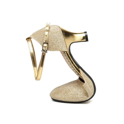 Fudus | Elegante Glitzer Schicke Absätze (3,5 cm) Sandalen für Damen