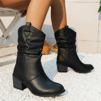 Stiefel Damen Orthopädische Cowboystiefel mit Arch Support für Komfort und Stil in Schwarz