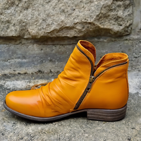 Ingrid | Bequeme Reißverschluss Stiefeletten in Gelb