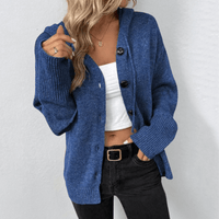Sonja | Kuschelige Vielseitige Strickjacke in Blau