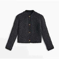 Grete | Kuschelige Wandelbare Strickjacke in Schwarz