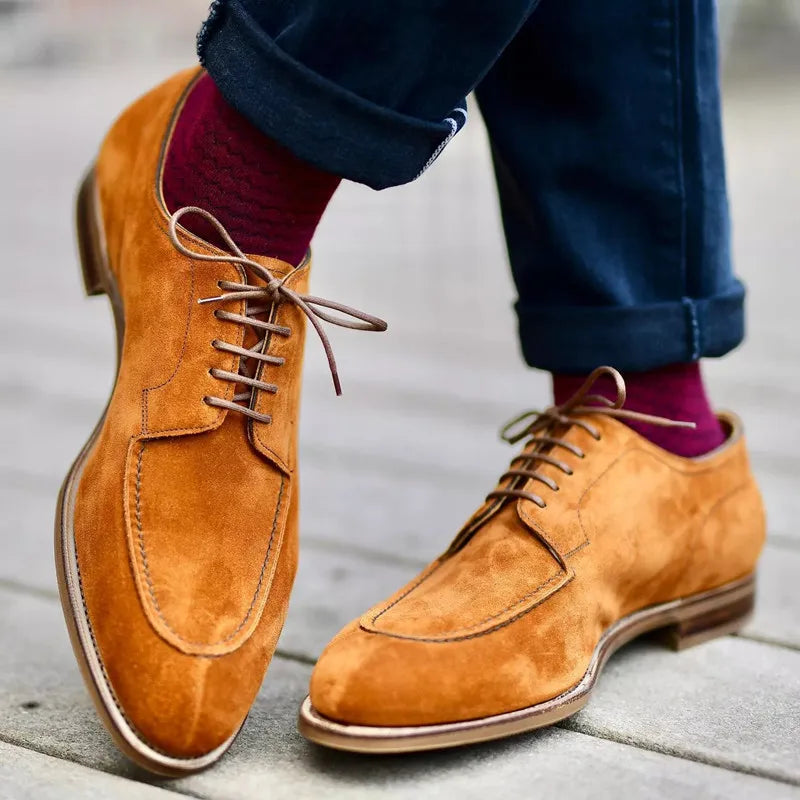 Herren Wildleder-Vegane Lederschuhe mit Schnürung | Ideal für das tägliche Tragen