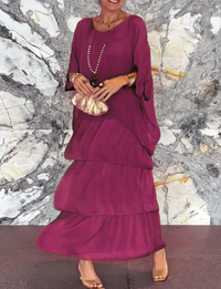 Lara | Elegantes fließendes Maxikleid in Lila