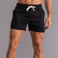 Leonel | Herren Jogger Shorts mit Kordelzug und Taschen in Schwarz