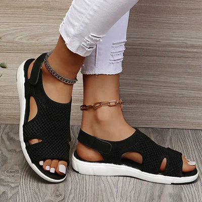 Damen Sommer Sandalen mit Fersenriemen und offenem Zehenbereich