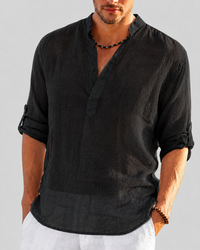 Roland | Herren Elegantes Business Hemd in Schwarz