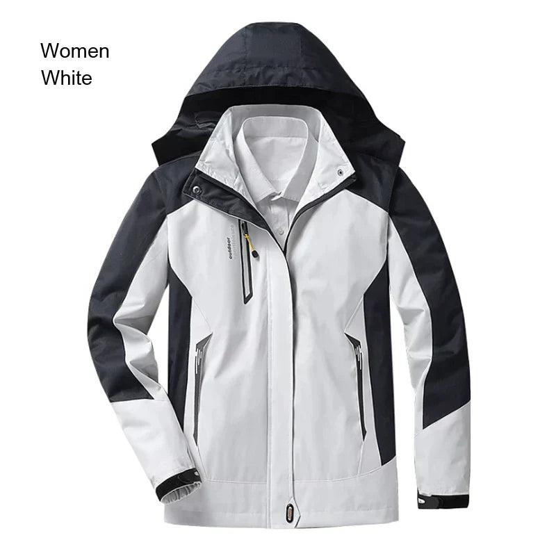 Stylische Warme 3-in-1 Wasserdichte Regenjacke mit Kapuze für Damen | Ideal für den Winter