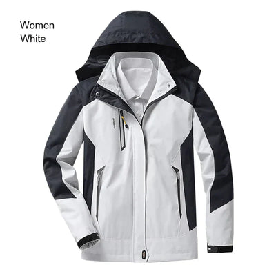 Stylische Warme 3-in-1 Wasserdichte Regenjacke mit Kapuze für Damen | Ideal für den Winter