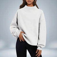 SoftLayer - Sweatshirt aus Hochwertigem, Dickem Strick mit Modernem Stehkragen! in Weiß