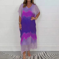 Doha™ Voile-Kleid-Set mit Schleier-Effekt und Kimonoärmeln in Lila