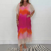 Doha™ Voile-Kleid-Set mit Schleier-Effekt und Kimonoärmeln in Rosa