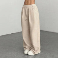Sara™ Weite Hose aus Premium-Strick mit Struktur in Beige