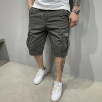 Liam™ Shorts aus Premium-Twill mit großzügigen Cargotaschen in Grau