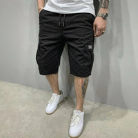 Liam™ Shorts aus Premium-Twill mit großzügigen Cargotaschen in Schwarz