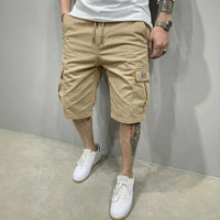 Liam™ Shorts aus Premium-Twill mit großzügigen Cargotaschen in Khaki