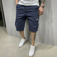 Liam™ Shorts aus Premium-Twill mit großzügigen Cargotaschen in Blau