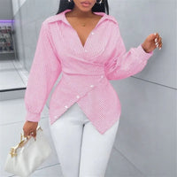 Zoe™ Wickelbluse aus Premium-Viskose mit Bindeband am Rücken in Rosa