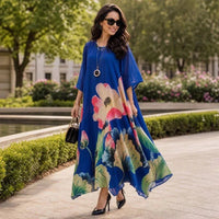 Florenza Kleid & Sheer Overlay Set / Mühelose, vielseitige Eleganz für alle Jahreszeiten! in Blau