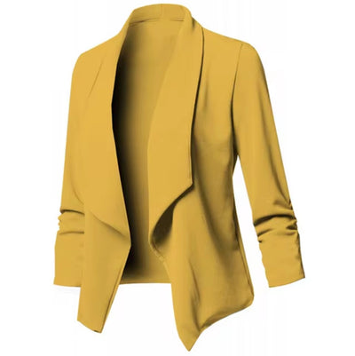 Fudus Mintgrüner Blazer - Elegante Frühlingsjacke ohne Kragen