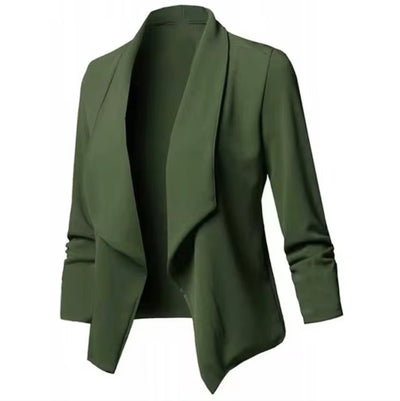 Fudus Mintgrüner Blazer - Elegante Frühlingsjacke ohne Kragen