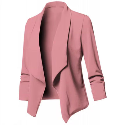 Fudus Mintgrüner Blazer - Elegante Frühlingsjacke ohne Kragen