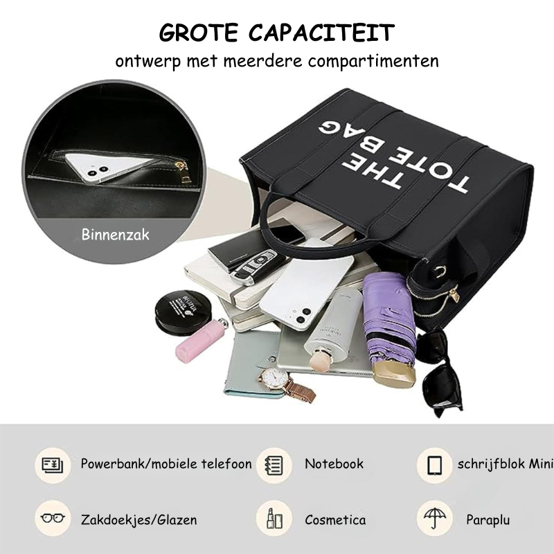 Fudus | Tote Bag Stilvolles Design Handtasche Mit Kurzem Und Langem Henkel