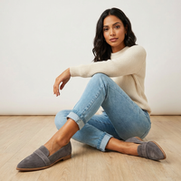 Stilvolle Damen Loafers – Elira in Grau