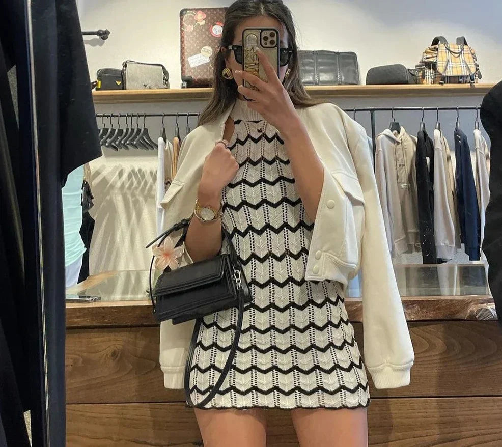 Fudus | Lässiges Gestricktes Minikleid