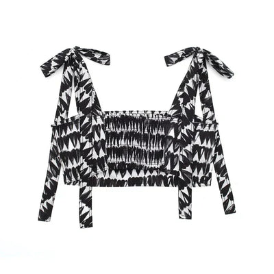 Fudus | Elegantes Bedrucktes Sommer Satz (oberteil + Röcke)