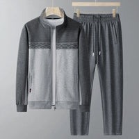 Herren Trainingsanzug mit Tunnelzug und Taschen in Grau