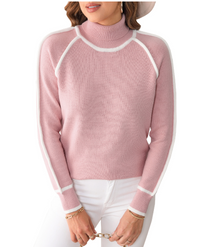 Johanna | Kuscheliger Rollkragen Pullover in Rosa