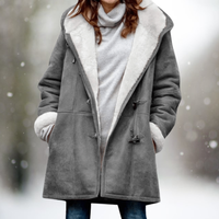 ISABELLA  - Fleece-Wildlederjacke in Grau