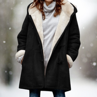 ISABELLA  - Fleece-Wildlederjacke in Schwarz