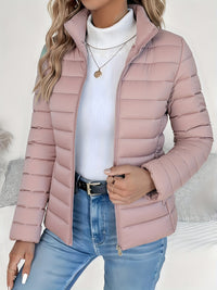 Cornelia | Damen Leichte Übergangsjacke mit Stehkragen in Braun