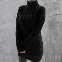 Cristyane| Eleganter Langer pullover für Damen in Schwarz