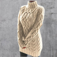Cristyane| Eleganter Langer pullover für Damen in Khaki