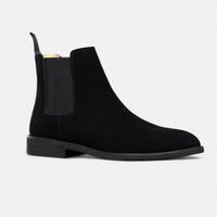 Leon | Chelsea-Stiefel aus edlem Wildleder in Schwarz